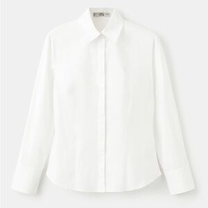 Mango Women's Classic White Button Down Shirt